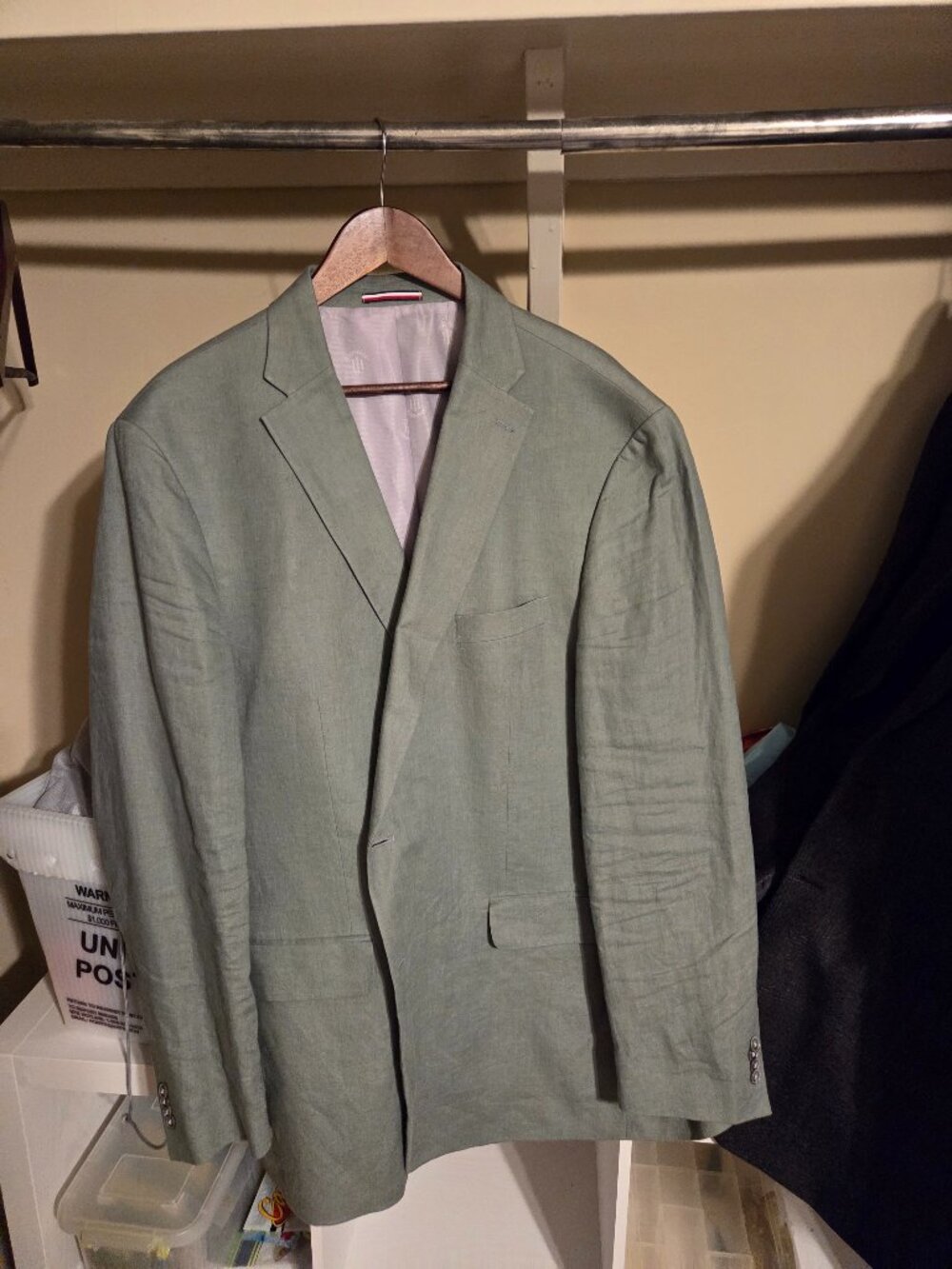 Tommy Hilfiger Linen Blazer, 50L green